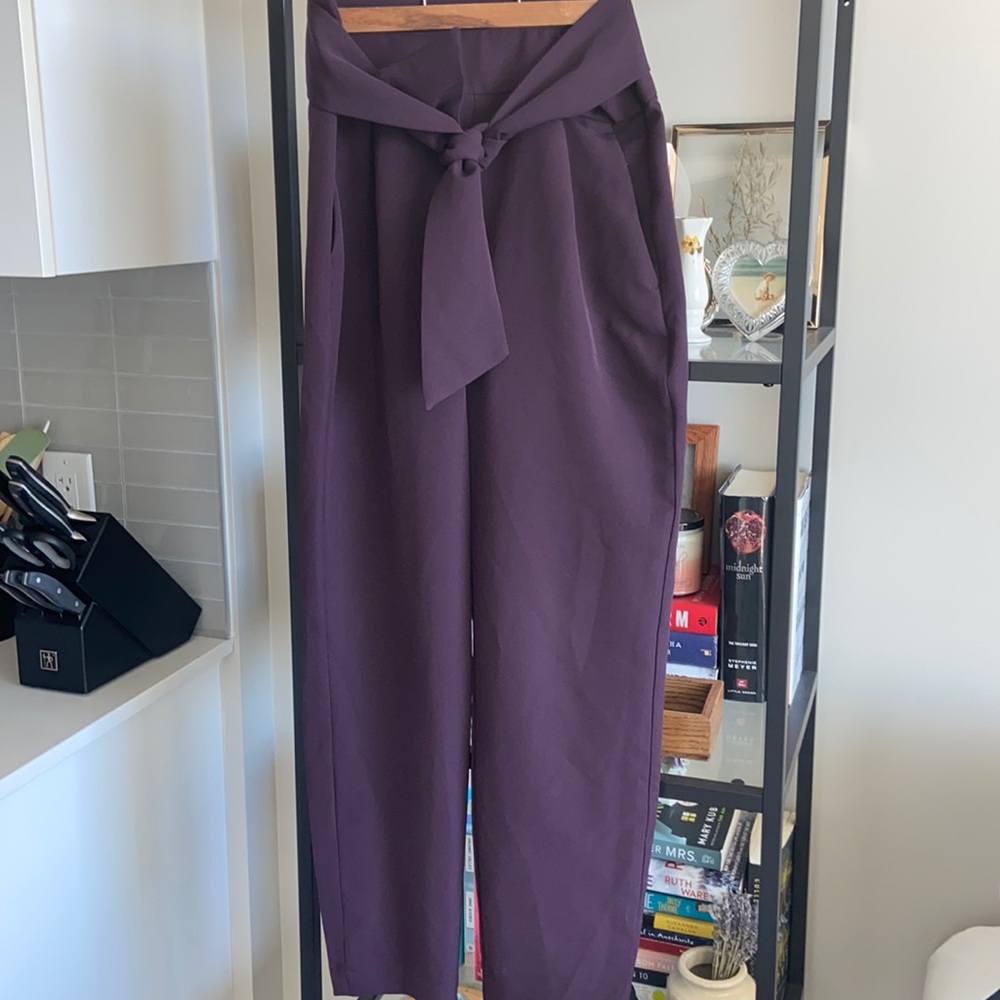 Dynamite high-rise slim leg tie front dress pants